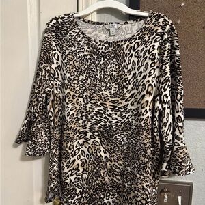 Croft & Barrow Animal Print Women's Blouse